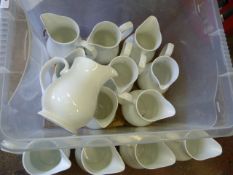 *Box of Thirteen White Jugs