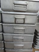*Six BS Tins with Lids 26x8x20cm
