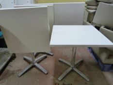 *Five Square Tilt Top Table on Chrome Single Pedes