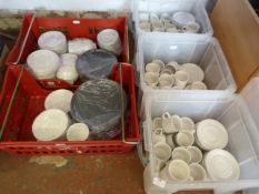 *Five Boxes of Cups, Saucers, Plates, etc.