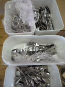 *Five Boxes of Stainless Steel Teaspoons and Forks