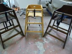 *Three Wooden Highchairs