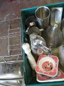 *Box Containing Jug, Sieve, Children's Plates, Lid