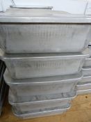 *Five BS Tins with Lids 27x4x8cm