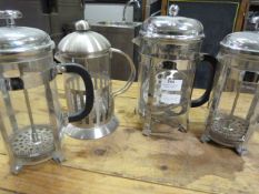 *Four Assorted Cafetieres