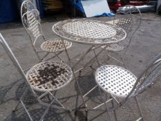 *Metal Garden Table and Four Chairs
