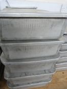 *Five BS Tins with Lids 27x4x8cm