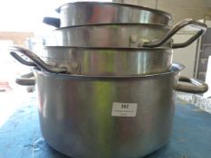 *Four Stainless Steel Pans