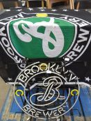 Brooklyn Brewery Flag and a Neon Sign (AF)