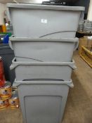*Four Grey Waste Bins