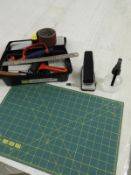 Assorted Sign Makers Tools, Cutting Mat, etc.