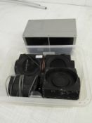 CD Storage Unit and Wharfedale Speakers