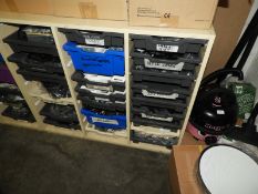 *Set of Plastic Storage Drawer in Cabinet Containi