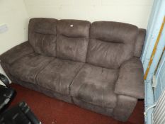 *Faux Suede Three Seat Sofa