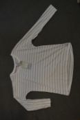 *Lorna Jane White & Grey Striped Top Size:Medium