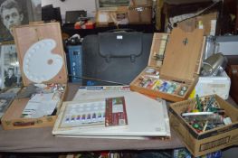 *Collection of Art Materials, Canvases, Folding Pa