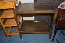 Oak Barley Twist Tea Trolley