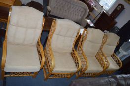 Four Bamboo Armchairs