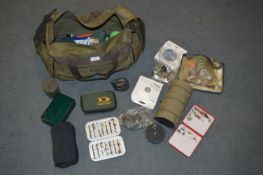 *Fishing Tackle Bag by Daiwa Containing Various Fi