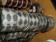 Five Rolls of Black & White Flying Flags 2.5