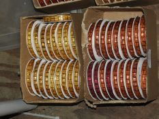 Thirty Six Rolls of Ribbon (Various Colours)