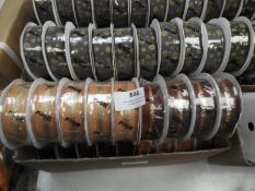 Thirty Six Mixed Rolls of Wire Ribbon