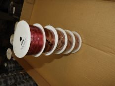 Five Rolls of Assorted Ribbon