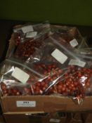 Box Containing 20 Packs of Wood Beads