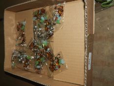 Box of 20 Beaded Keyrings