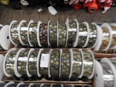 Thirty Six Mixed Rolls of Wire Ribbon