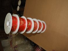 Six Rolls of Chicken & Egg Decorative Ribbon