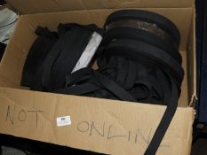 Box of Assorted Black Webbing, etc.