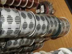 Five Rolls of Black & White Flying Flags 2.5