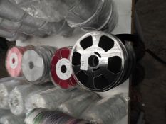 Nineteen Reels of Nylon Velvet Ribbon (Various Col