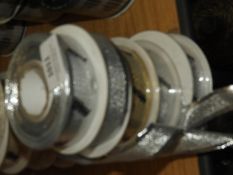 Five Rolls of Gold & Silver Metallic Ribbon