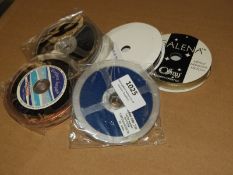 Five Rolls of Decorative Sequin Ribbon