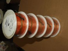 Five Rolls of 40mm Decorative Ribbon