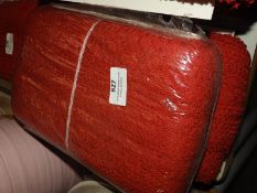 Roll of Red Crocheted Fabric