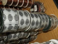 Five Rolls of Black & White Flying Flags 2.5