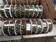 Thirty Six Mixed Rolls of Wire Ribbon