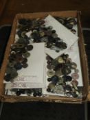 Box Containing 20 Packs of Buttons