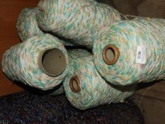 Six Cones of Pastel Shade Knitting Wool