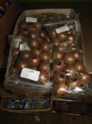 Box Containing 20 Packs of Wooden Beads