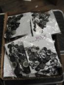 Box Containing 20 Packs of Buttons