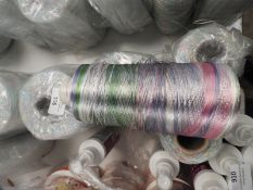 Eight Rolls of Iridescent Embroidery Thread