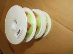 Five Rolls of Red Chicken & Egg Decorative Ribbon