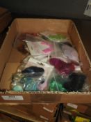 Box Containing 20 Packs of Miniature Clothes Pegs