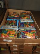 Box Containing 20 Packs of Miniature Clothes Pegs