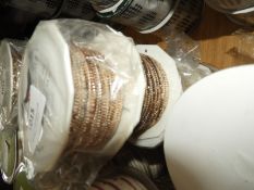 Five Rolls of Gold Metallic Ribbon