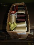 Box Containing 20 Assorted Spools of Thread